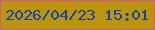 文字の大きさ：5、枠の色：c95b9d、背景の色：bd9406、文字の色：1142bd 無料ブログパーツのブログ時計
