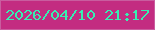 文字の大きさ：4、枠の色：c95d9f、背景の色：c32c81、文字の色：37efb2 無料ブログパーツのブログ時計