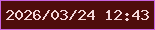 文字の大きさ：3、枠の色：c963df、背景の色：4f0d0c、文字の色：f4d7da 無料ブログパーツのブログ時計