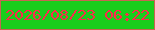 文字の大きさ：4、枠の色：c96452、背景の色：1acd1c、文字の色：fc2a4b 無料ブログパーツのブログ時計