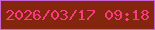 文字の大きさ：1、枠の色：c964d5、背景の色：84260d、文字の色：fb3984 無料ブログパーツのブログ時計