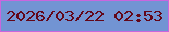 文字の大きさ：1、枠の色：c966de、背景の色：7294d3、文字の色：630719 無料ブログパーツのブログ時計