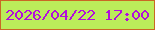 文字の大きさ：2、枠の色：c96924、背景の色：bbed5a、文字の色：b210dc 無料ブログパーツのブログ時計