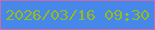 文字の大きさ：5、枠の色：c96aab、背景の色：4588ea、文字の色：99b91c 無料ブログパーツのブログ時計