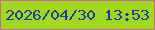 文字の大きさ：5、枠の色：c96b8d、背景の色：a2d81f、文字の色：193da1 無料ブログパーツのブログ時計