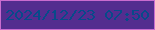文字の大きさ：4、枠の色：c96ccf、背景の色：532d8f、文字の色：074a8a 無料ブログパーツのブログ時計
