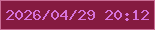 文字の大きさ：3、枠の色：c96d94、背景の色：851a40、文字の色：d672dc 無料ブログパーツのブログ時計