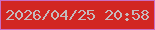 文字の大きさ：3、枠の色：c96ec1、背景の色：d22622、文字の色：c5b9bc 無料ブログパーツのブログ時計