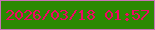 文字の大きさ：4、枠の色：c972b7、背景の色：2b8902、文字の色：f00665 無料ブログパーツのブログ時計