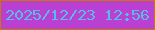 文字の大きさ：4、枠の色：c97700、背景の色：b940d3、文字の色：59bce5 無料ブログパーツのブログ時計