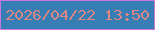 文字の大きさ：1、枠の色：c977db、背景の色：377eb5、文字の色：d98684 無料ブログパーツのブログ時計