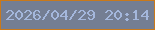 文字の大きさ：3、枠の色：c9791b、背景の色：747e93、文字の色：a4b7dc 無料ブログパーツのブログ時計