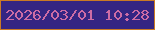 文字の大きさ：2、枠の色：c97a25、背景の色：342583、文字の色：cc6ca5 無料ブログパーツのブログ時計