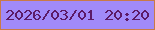 文字の大きさ：4、枠の色：c97a47、背景の色：a18af9、文字の色：5c1a67 無料ブログパーツのブログ時計