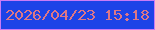 文字の大きさ：2、枠の色：c97bf6、背景の色：1d43e7、文字の色：dd7786 無料ブログパーツのブログ時計