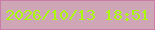 文字の大きさ：5、枠の色：c97ca8、背景の色：cfa6b5、文字の色：abf90b 無料ブログパーツのブログ時計