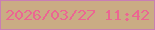 文字の大きさ：2、枠の色：c97eb4、背景の色：caac84、文字の色：eb6692 無料ブログパーツのブログ時計