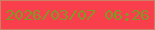 文字の大きさ：4、枠の色：c98063、背景の色：f93f4b、文字の色：7e9925 無料ブログパーツのブログ時計
