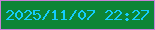 文字の大きさ：4、枠の色：c980d7、背景の色：0d8536、文字の色：14ccfc 無料ブログパーツのブログ時計