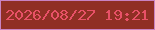 文字の大きさ：1、枠の色：c983c2、背景の色：902f24、文字の色：e85167 無料ブログパーツのブログ時計