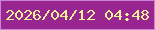 文字の大きさ：5、枠の色：c985d6、背景の色：992590、文字の色：f0f196 無料ブログパーツのブログ時計