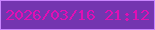 文字の大きさ：3、枠の色：c985fe、背景の色：7435b0、文字の色：e00fb4 無料ブログパーツのブログ時計