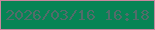 文字の大きさ：2、枠の色：c9869e、背景の色：068455、文字の色：526c6a 無料ブログパーツのブログ時計