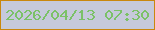 文字の大きさ：2、枠の色：c9870e、背景の色：c6c9db、文字の色：7bc167 無料ブログパーツのブログ時計