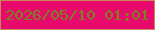 文字の大きさ：1、枠の色：c98753、背景の色：e70a6c、文字の色：7a841a 無料ブログパーツのブログ時計