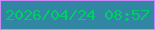 文字の大きさ：4、枠の色：c98af6、背景の色：3186a3、文字の色：00ce66 無料ブログパーツのブログ時計