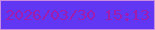 文字の大きさ：5、枠の色：c98ce1、背景の色：6137f4、文字の色：a21cac 無料ブログパーツのブログ時計