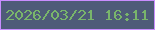 文字の大きさ：5、枠の色：c98dfe、背景の色：4e5b78、文字の色：79b56b 無料ブログパーツのブログ時計