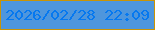 文字の大きさ：2、枠の色：c99405、背景の色：4e96dd、文字の色：0678ef 無料ブログパーツのブログ時計