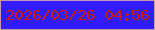文字の大きさ：3、枠の色：c997b5、背景の色：311cfd、文字の色：cf1a06 無料ブログパーツのブログ時計