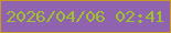 文字の大きさ：1、枠の色：c99824、背景の色：9063af、文字の色：9fc12c 無料ブログパーツのブログ時計