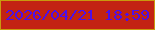 文字の大きさ：2、枠の色：c99a0e、背景の色：c32313、文字の色：4c10e9 無料ブログパーツのブログ時計