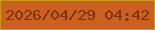 文字の大きさ：4、枠の色：c99b1d、背景の色：cb6020、文字の色：7c3408 無料ブログパーツのブログ時計