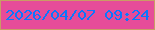 文字の大きさ：1、枠の色：c99c65、背景の色：e64c99、文字の色：0d77fd 無料ブログパーツのブログ時計