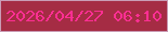 文字の大きさ：4、枠の色：c99cb5、背景の色：a52c44、文字の色：fe2f93 無料ブログパーツのブログ時計
