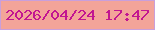 文字の大きさ：4、枠の色：c99fdb、背景の色：f3a499、文字の色：c21691 無料ブログパーツのブログ時計