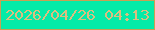 文字の大きさ：5、枠の色：c9a053、背景の色：04eba8、文字の色：dbbe80 無料ブログパーツのブログ時計