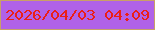 文字の大きさ：5、枠の色：c9a067、背景の色：b062e8、文字の色：eb1f18 無料ブログパーツのブログ時計