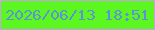 文字の大きさ：1、枠の色：c9a0e9、背景の色：5cf621、文字の色：5e92d5 無料ブログパーツのブログ時計