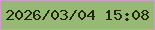 文字の大きさ：2、枠の色：c9a1c1、背景の色：96b974、文字の色：232707 無料ブログパーツのブログ時計