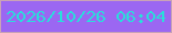 文字の大きさ：1、枠の色：c9a2b7、背景の色：9b67f2、文字の色：2adddb 無料ブログパーツのブログ時計