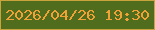 文字の大きさ：4、枠の色：c9a43c、背景の色：506d1d、文字の色：f1a236 無料ブログパーツのブログ時計