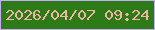 文字の大きさ：2、枠の色：c9abfb、背景の色：2c7b17、文字の色：f2b3a9 無料ブログパーツのブログ時計