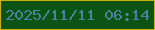 文字の大きさ：3、枠の色：c9b10f、背景の色：0d5314、文字の色：4984a1 無料ブログパーツのブログ時計