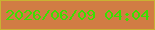 文字の大きさ：3、枠の色：c9b232、背景の色：d17c44、文字の色：3be000 無料ブログパーツのブログ時計