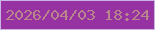 文字の大きさ：3、枠の色：c9b4e3、背景の色：9732a3、文字の色：b9868e 無料ブログパーツのブログ時計
